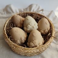 شمع تخم مرغ گلدار دست ساز - شمع دست ساز آرمیس